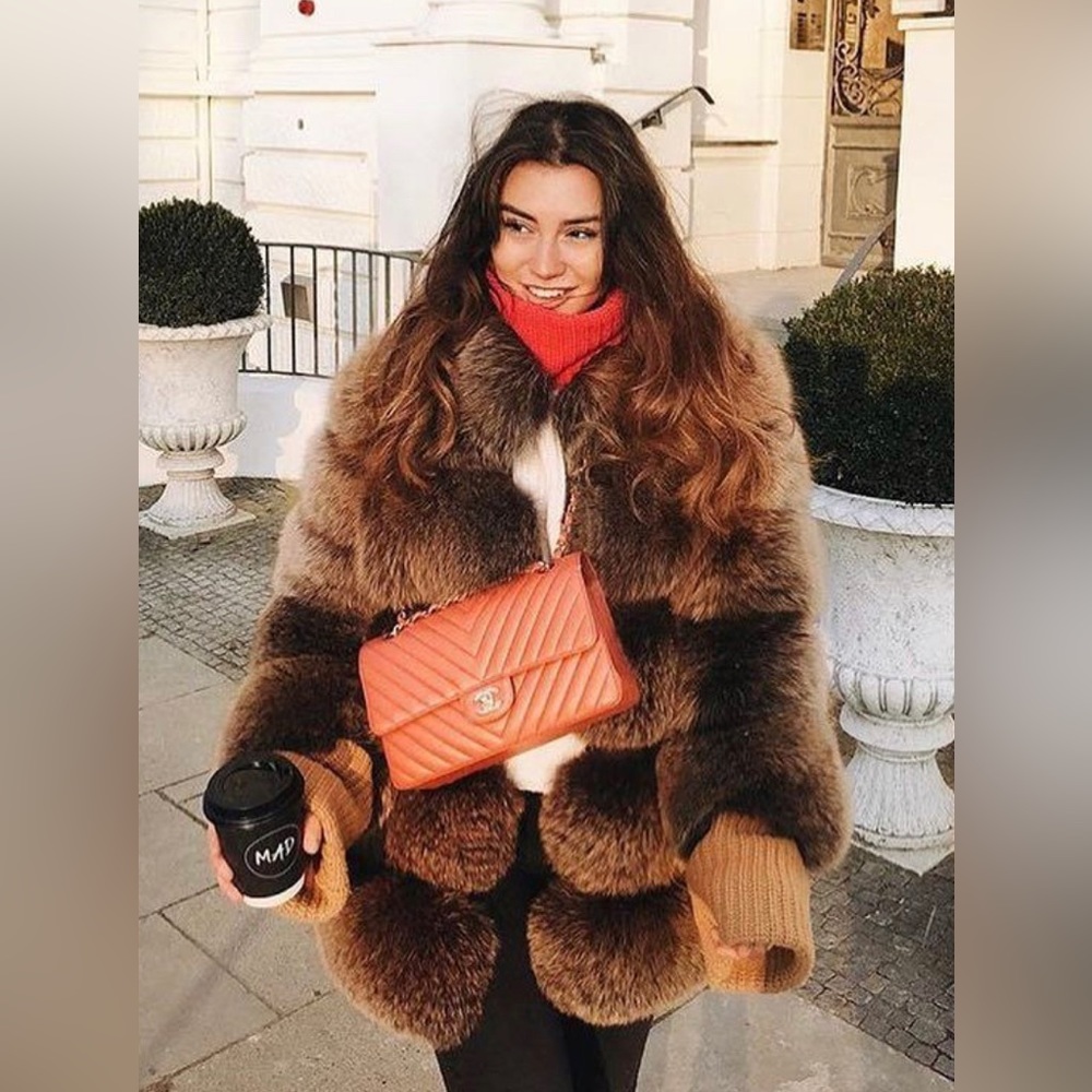 Ducie London Real Fox Fur Coat